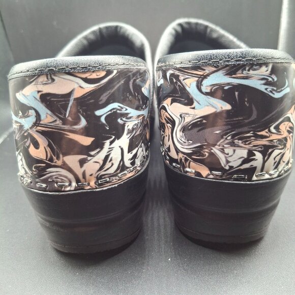 Sanita Womens Danish Design Clogs Size 37 Marble Pattern Comfortable Work Shoes - Picture 3 of 6